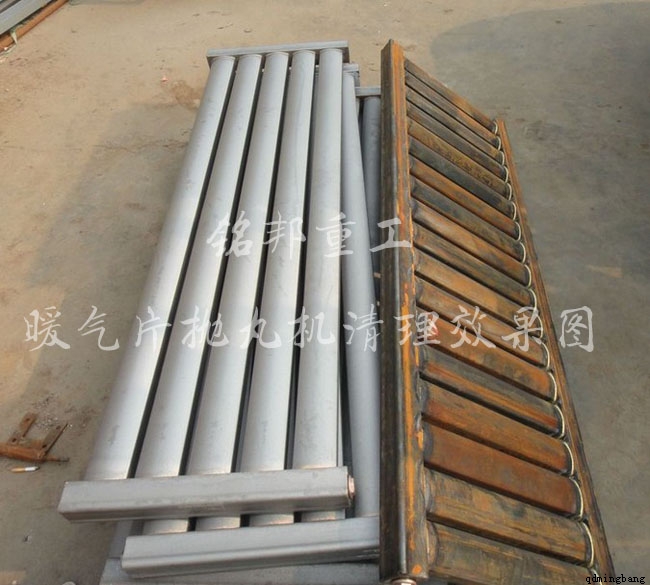 散热器抛丸机清理效果对比图 散热器抛丸机清理效果对比图