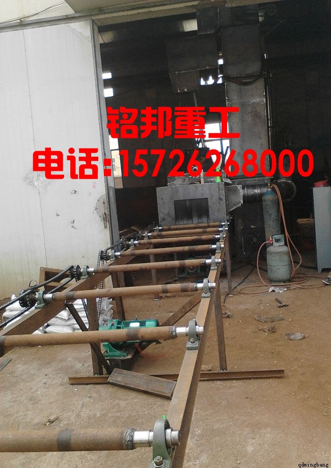 发往湖南长沙的钢筋抛丸机调试现场 发往湖南长沙的钢筋抛丸机调试现场